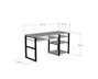 Hanah Home Mesa de Estudio Nogal y Negro 150x58.4x75.8cm